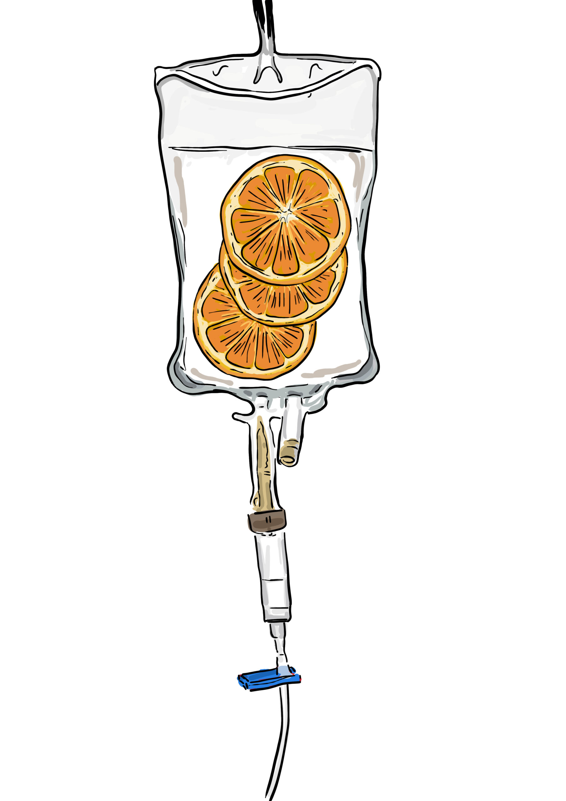 vitamin C intravenous bag orange
